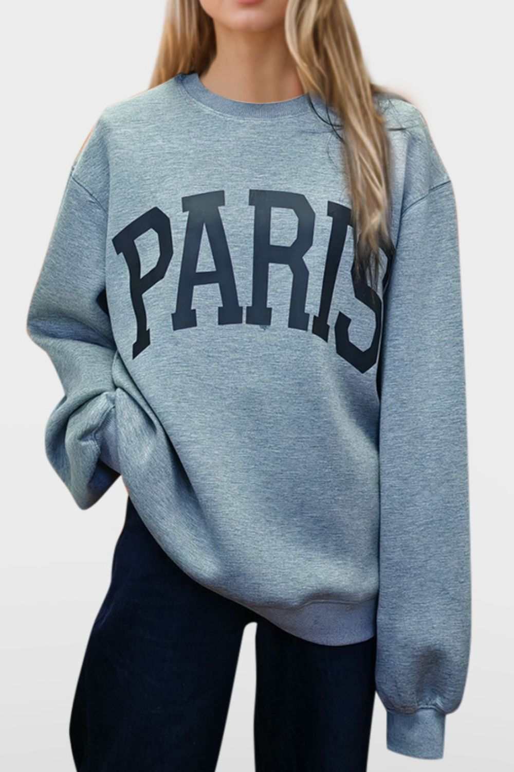 PARIS Round Neck Long Sleeve Air Scuba Sweatshirt