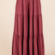 Mittoshop Tier Detail Smocked Elastic Waist Wide Leg Pants