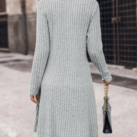 Ribbed Long Sleeve Sweater Dress