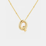 Gold-Plated Bubble Initial Necklace