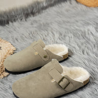 Suede Round Toe Slippers