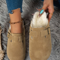 Suede Round Toe Slippers