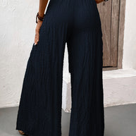 Honey Tied Slit Wide Leg Pants