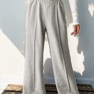 Perfee Elastic Waist Wide Leg Pants