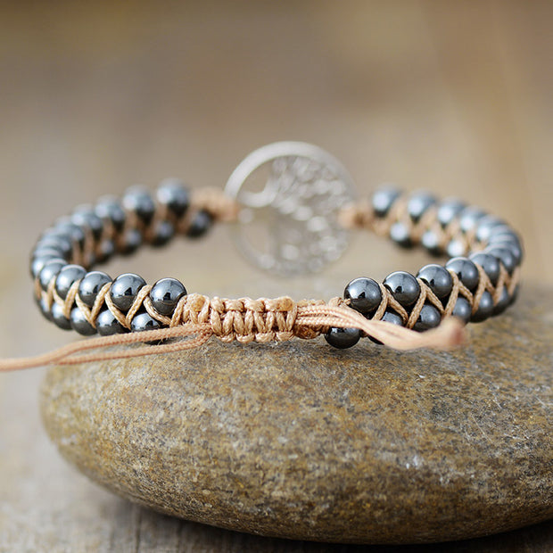 Alloy Natural Stone Braided Bracelet