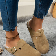 Suede Round Toe Slippers