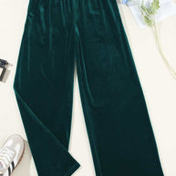 Drawstring Waist Wide Leg Active Pants