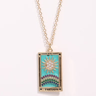 Tarot Card Pendant Stainless Steel Necklace