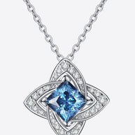 1 Carat Moissanite Floral Pendant Necklace