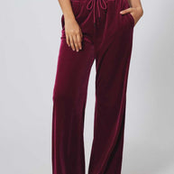 Drawstring Waist Wide Leg Active Pants