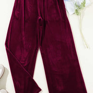 Drawstring Waist Wide Leg Active Pants