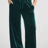 Drawstring Waist Wide Leg Active Pants