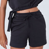 Drawstring Solid Color Shorts with Pockets