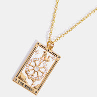 Tarot Card Pendant Stainless Steel Necklace