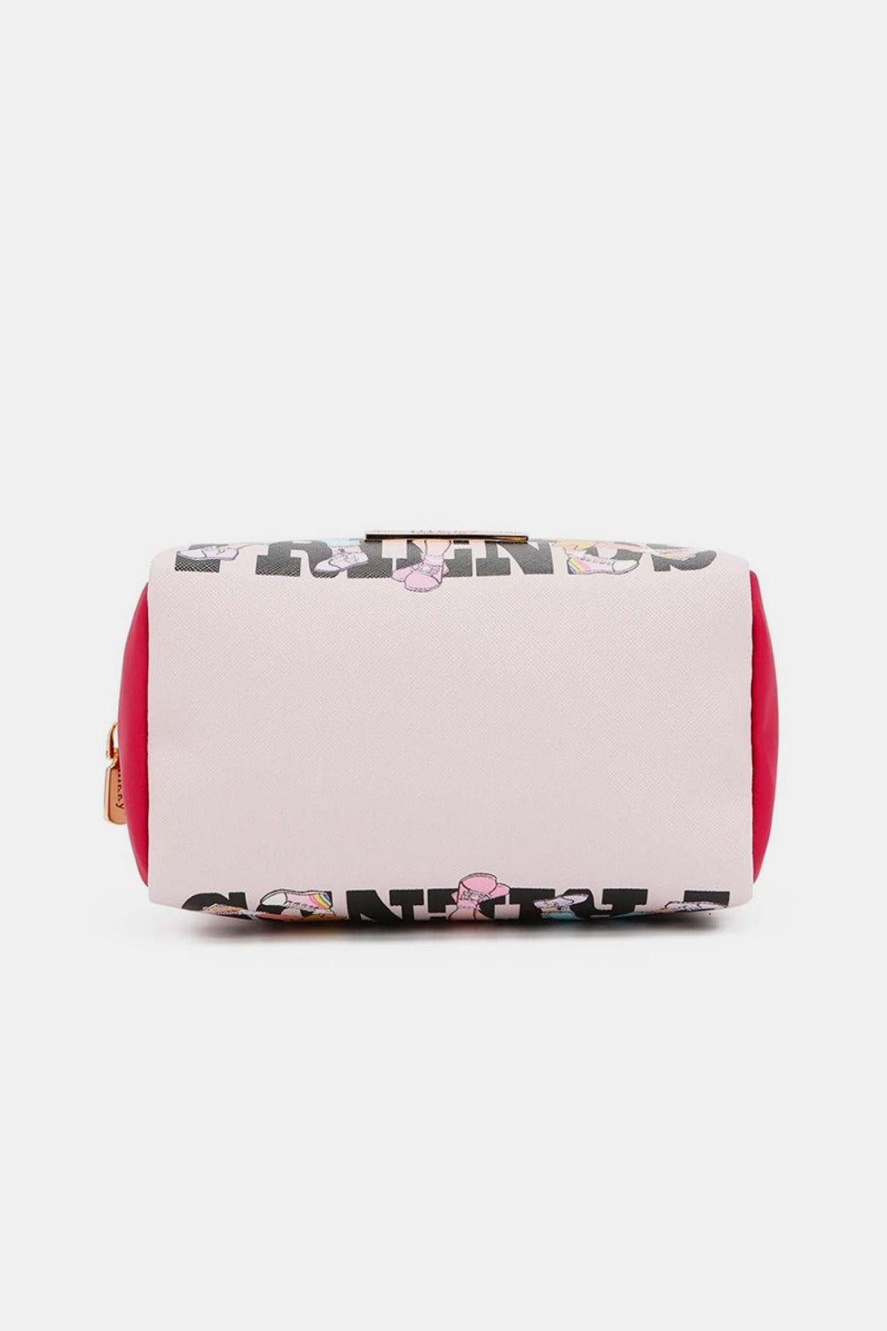 Nicole Lee USA printed extra large cosmetic pouch with durable eco-leather and vibrant design.