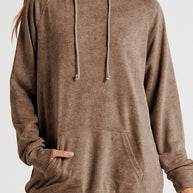 Drawstring Long Sleeve Oversize Hoodie