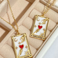 Tarot Card Pendant Stainless Steel Necklace