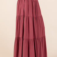 Mittoshop Tier Detail Smocked Elastic Waist Wide Leg Pants