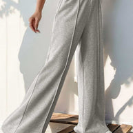 Perfee Elastic Waist Wide Leg Pants