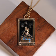 Tarot Card Pendant Stainless Steel Necklace