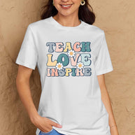 Full Size TEACH LOVE INSPIRE Graphic Cotton T-Shirt