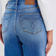 Judy Blue Full Size Distressed High Waist Wide Leg Jeans