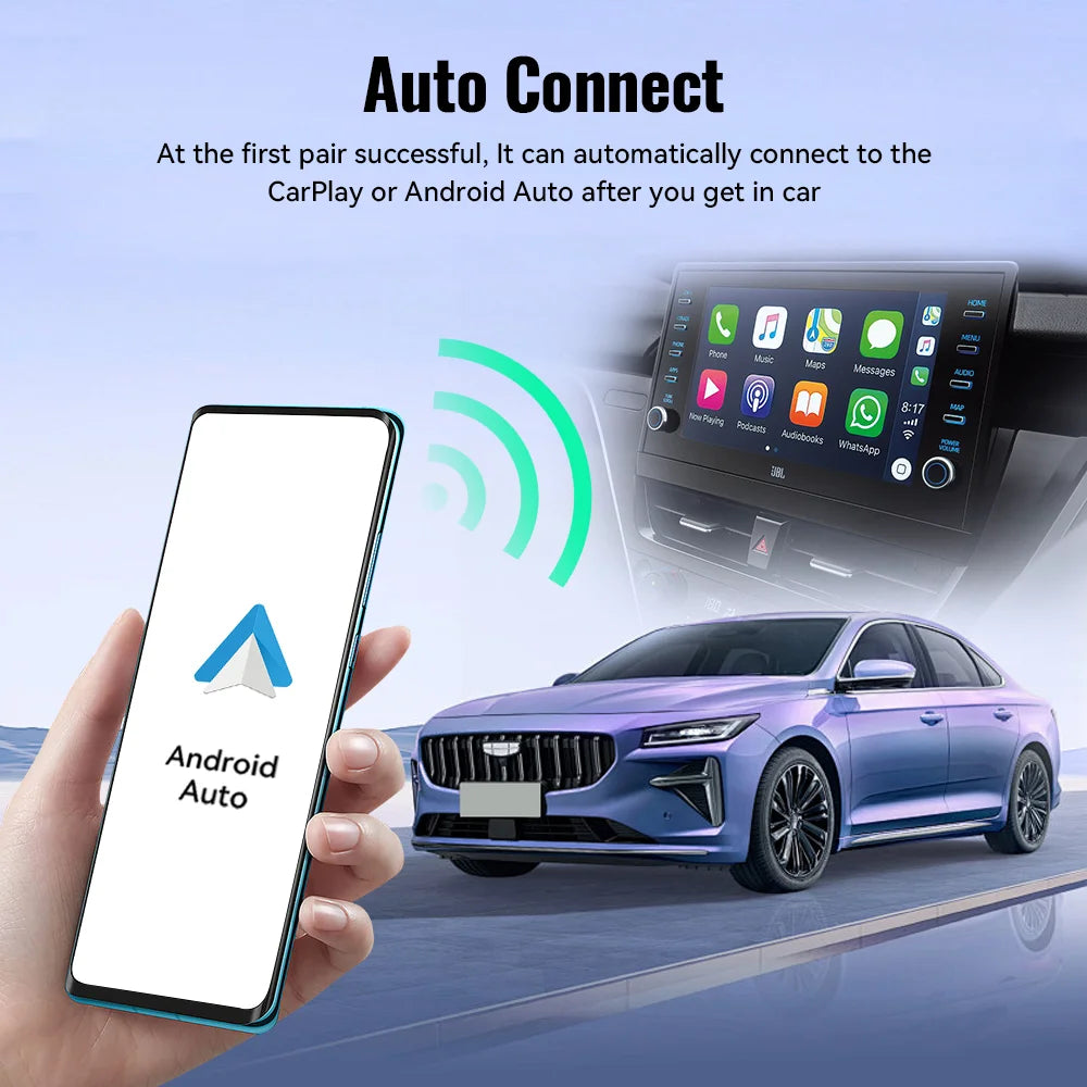 Mini Wireless Carplay and Android Auto Adapter