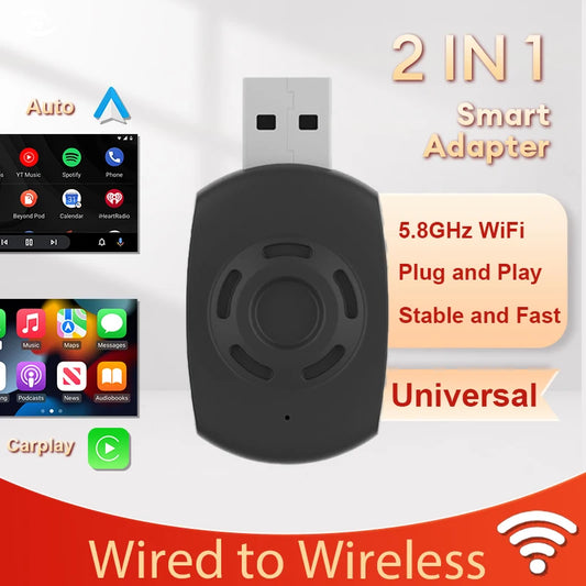 Mini Wireless Carplay and Android Auto Adapter