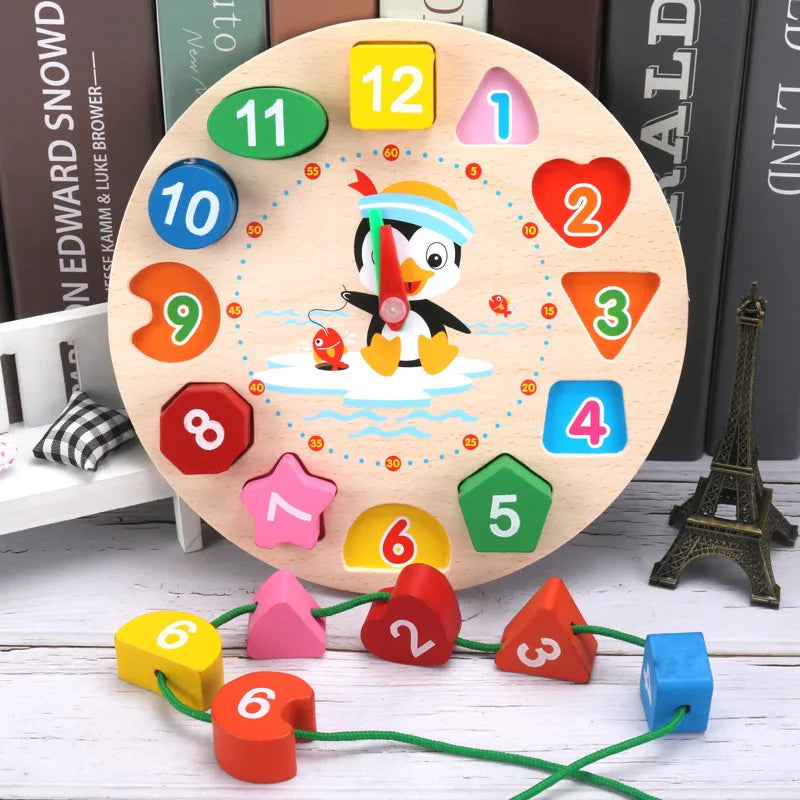 3D Montessori Wooden Toys for Baby Gift Baby Development Games Wood Puzzle for Kids Educational Learning Toy