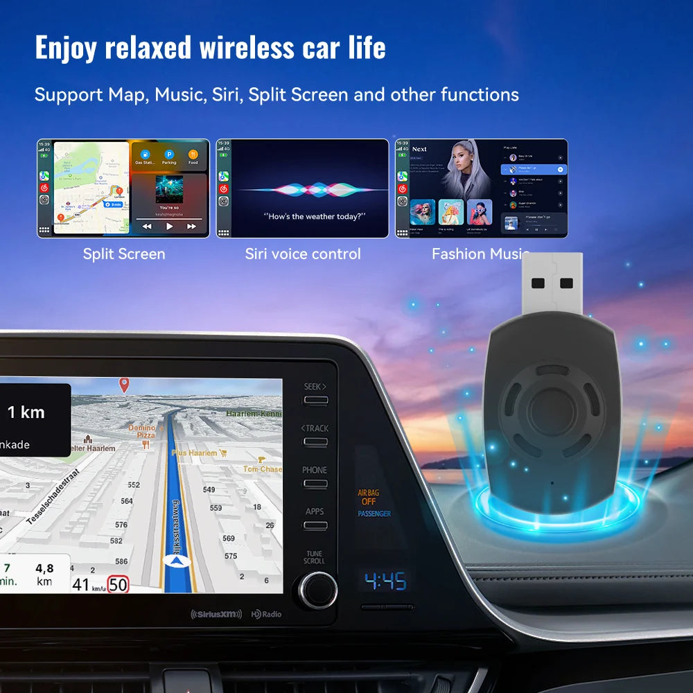 Mini Wireless Carplay and Android Auto Adapter