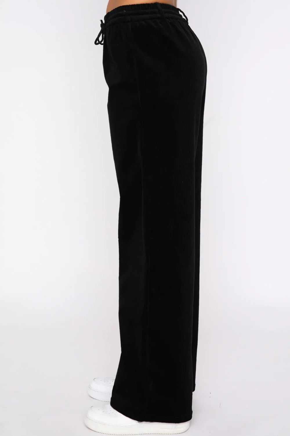 Drawstring Waist Wide Leg Active Pants