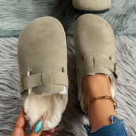 Suede Round Toe Slippers