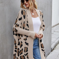 Angel Wings Leopard Pattern Fuzzy Cardigan