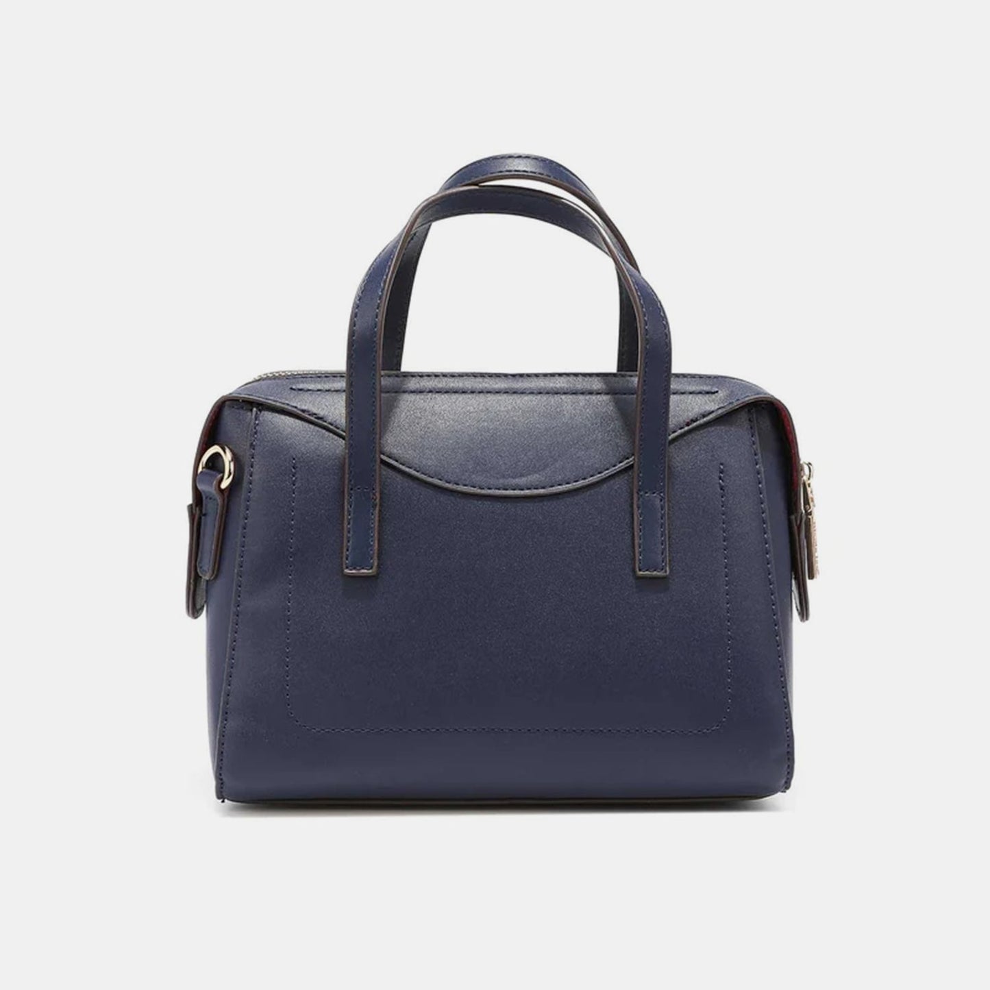 Nicole Lee USA 3-Piece Color Block Handbag Set featuring vegan leather mini crossbody bag in navy.