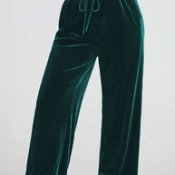 Drawstring Waist Wide Leg Active Pants