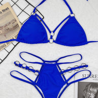 Cutout Halter Neck Two-Piece Bikini Set