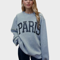 PARIS Round Neck Long Sleeve Air Scuba Sweatshirt