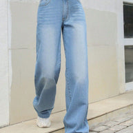 Mid Rise Wide Leg Jeans