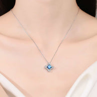 1 Carat Moissanite Floral Pendant Necklace