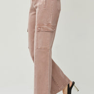 RISEN Full Size High Rise Wide Leg Cargo Jeans