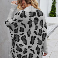 Angel Wings Leopard Pattern Fuzzy Cardigan