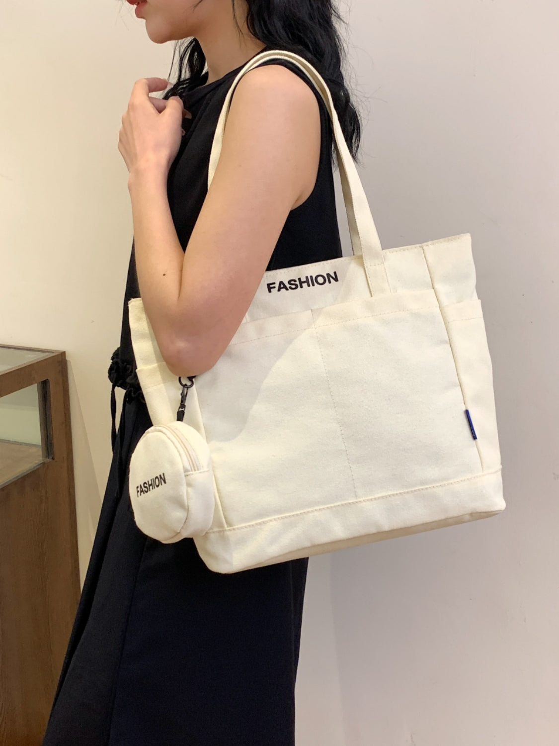 Canvas Tote Bag with Pouch